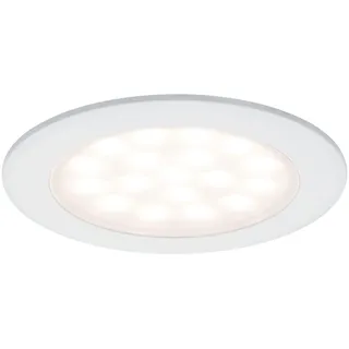 Paulmann 99921 LED Möbelleuchte Einbauleuchte rund incl. 2x2,5 Watt Schrankleuchte Weiß matt Schranklicht Aluminium, Kunststoff Küchenlampe 3000 K