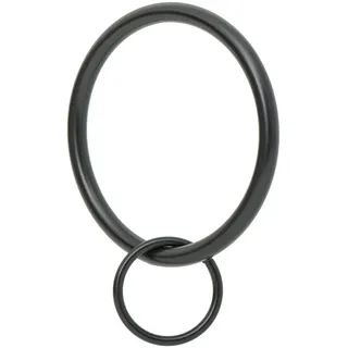 Ivilon Draperie Öse Vorhang Ringe – 5,1 cm Ring Schlaufe für Haken Pins, Set von 14 Art Deco schwarz