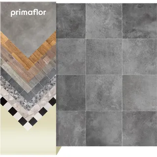 Primaflor PVC TRONTO - Fliese Florenz - 2,00m x 1,00m - Meterware - Vinyl-Boden in Steinoptik für Küche, Wohn- und Badezimmer, Hochwertige Auslegware, Anti-Rutsch Oberfläche - Grau