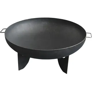 Feuerschale massiv Ø80cm Stahl 2Griffe Feuerstelle Terrassenfeuer Gartenfeuer