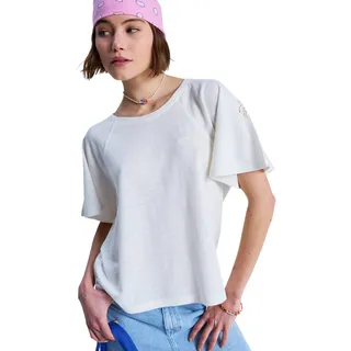 Shirttop ROXY "Time For Palm Tree", Damen, Gr. XXL, coconut milk, Obermaterial: 60% Walkfrottier, 40% Microfaser;, Tops Shirttop