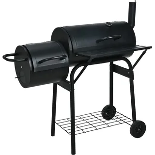 ProGarden Räuchergrill Zylinderform Schwarz - Schwarz