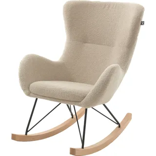 Vipack Schaukelsessel 76 x 101 x 110 cm Beige Bouclé
