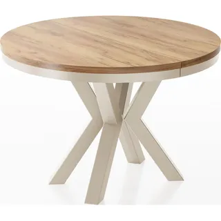WFL GROUP Esstisch Eiche Wotan, Rund,Rund, 100x76x100 cm, Esszimmer, Tische, Esstische