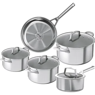 Ninja ZEROSTICK C65000DE 5-teiliges Topf- und Pfannen-Set Edelstahl - Silber