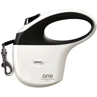 flexi One S 5m 15kg Führleine | White / Black - One Size