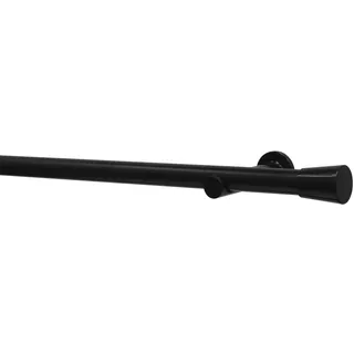 GARDINIA Vorhangstange Korfu 1-läufig Ø 28 mm 200 cm Schwarz