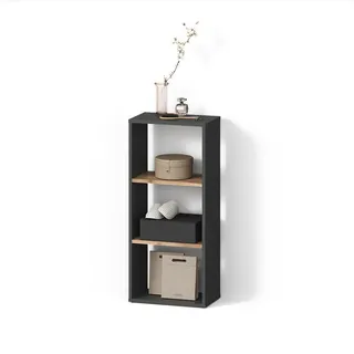 Livinity® Aufbewahrungsregal Ortello Anthrazit/Goldkraft Eiche 40 x 90.5 cm , Holzwerkstoff , 2 Fächer , 40x90.5x24 cm , Büromöbel, Büroregale, Aktenregale