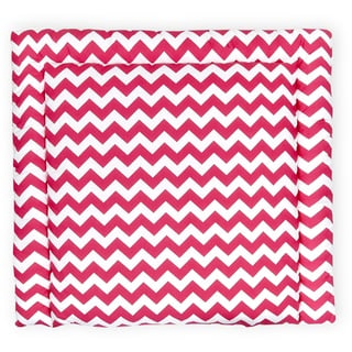 KraftKids Wickelauflage in Chevron magenta, Wickelunterlage 75x70 cm (BxT), Wickelkissen