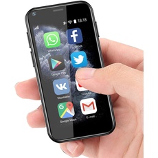 Hipipooo Kleines Mini-Telefon, entsperrtes 3G-Dual-SIM-Smartphone, 2,5-Zoll-1000-mAh-Android-8.1-Kindertelefon, 2 GB + 16 GB(XS11-Schwarz)