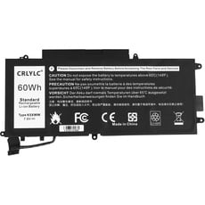 CRLYLC 7.6V 60Wh K5XWW Laptop Akku für Dell Latitude 5289 7389 7390 E5289 P29S001 P29S002 2-in-1 L3180 Latitude 12 5000 5289 Series Notebook 6CYH6 71TG4 725KY J0PGR N18GG 7500mAh 4-Cell Battery