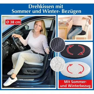 Maximex Drehkissen mit Wechselbezügen Wenko Schwarz