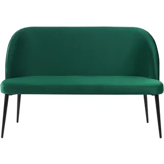 Beliani 2-Sitzer-Küchensofa Samtstoff Dunkelgrün Osby , Textil , 130x85x49 cm , Wohnzimmer, Sofas & Couches, Sofas, 2-Sitzer Sofas