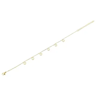 Fußkette ADELIA ́S "Damen Fußkettchen ¿ aus Edelstahl" Gr. 22, gold, Fußketten, Damen, Edelstahl, Fußkette