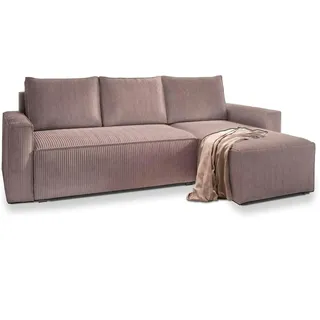 masseno Ecksofa POTARO mit Schlaffunktion & lila/violett , Maße cm, Wohnzimmer, Sofas Couches, Wohnlandschaften, Ecksofas