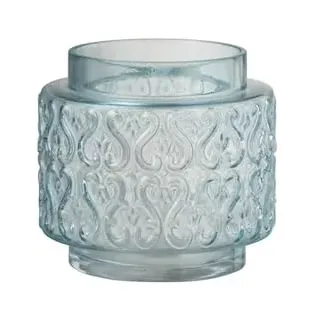 J-Line by Jolipa Vase Arabeske, rund, Glas, Blau, klein, L