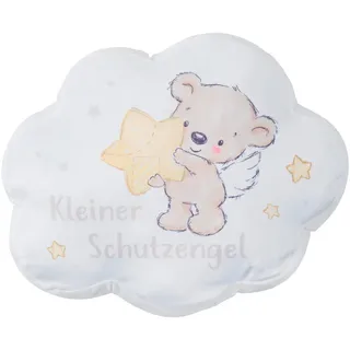 Herding Kinderkissen , Gelb, Naturfarben, Weiß , Kunststoff, Textil , 33x29 cm , Textiles Vertrauen - Oeko-Tex® , Heimtextilien, Wohntextilien, Kissen, Zierkissen