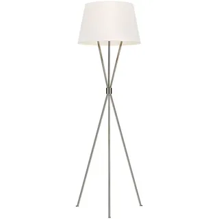 Elstead Lighting Penny 1-flammig, poliertes Nickel, weißer Schirm - FE-PENNY-FL-PN