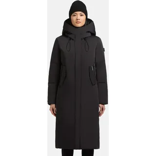 khujo Damen, Wintermantel warmer Parka mit hohem Kragen und großer Kapuze Luggs Black Gr. M - M
