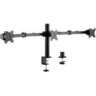 Logilink BP0107 - Monitorhalterung 3-Fach, 17–27", Armlänge: verstellbar Schwarz