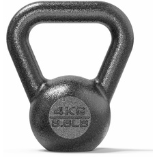 PROIRON Kettlebell Professional Kugelhantel aus Gusseisen, 4kg Gewichten Guss Schwunghantel Kugelgewicht Krafttraining - Schwarz Kettlebells