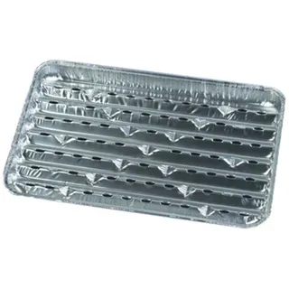 Papstar Grillschale 34,5 cm x 22,5 cm Aluminium silber