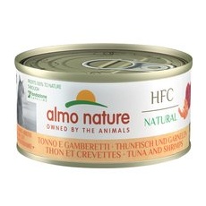 24x70g Ton și creveți HFC Natural Almo Nature Hrană umedă pisici