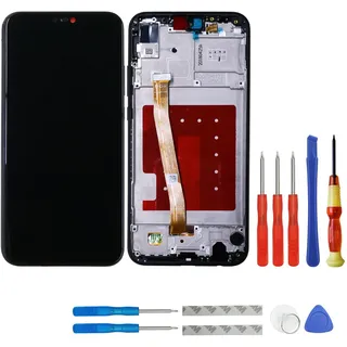 swark LCD Display Kompatibel mit Huawei P20 Lite & Nova 3e (Schwarz mit Rahmen) Touch Screen Replacement + Tools