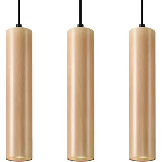 SOLLUX LIGHTING Borgio 1 Lampe A Sospensione Da Soffitto, Design Minimalista E Industriale, Lampadina GU10 Sostituibile, 1x40 W, Cemento E Acciaio V - Hellbraun