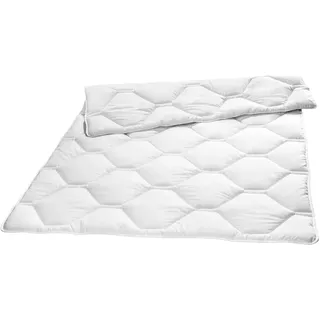 Medium Bettdecke für das ganze Jahr 135 x 200 cm aus 100% Baumwolle - Weiß