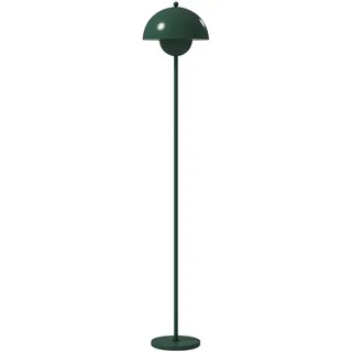 Homcom Stehlampe mit rundem Schirm, Fußschalter Grün , Metall , E27 , 30x155x30 cm , Lampen & Leuchten, Innenbeleuchtung, Stehlampen