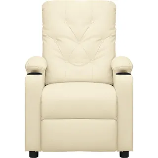 vidaXL Massagesessel Creme Kunstleder - Creme