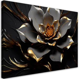 Kunstloft Kunstdruck Schwarz 90/60 cm , Textil , 90x60 cm , Bilder & Rahmen, Bilder, Leinwandbilder