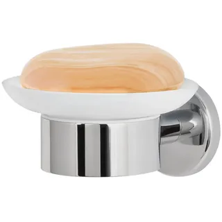 bremermann Seifenschale Lucente, Edelstahl verchromt , Metall , 13x11x6.5 cm , Badaccessoires, Seifenschalen