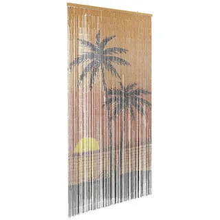 vidaXL Insekten-Türvorhang Palmendruck 100 x 200 cm Mehrfarbig