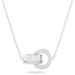 Swarovski Hollow Halskette Silber für Damen mit Anhänger mit Weißen Zirkonia Kristallen, 5636497