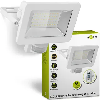 goobay Außenstrahler LED 50 W 21,5 cm inkl. Bewegungsmelder weiß