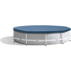 Intex Round Pool Cover - Poolabdeckplane - Für Metal und Prism Frame Pool 58108 Blau 10 ft
