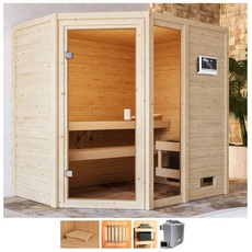 Bild Sauna »Josie«, 9-kW-Ofen mit ext. Steuerung, beige