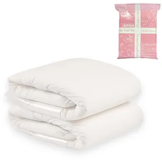 CutiePlusU Windeln für Erwachsene, trockene Oberfläche, maximale Saugfähigkeit über Nacht, Einweg-Inkontinenzwindel – Weiß, 2 Stück (Mittel 28"-38")