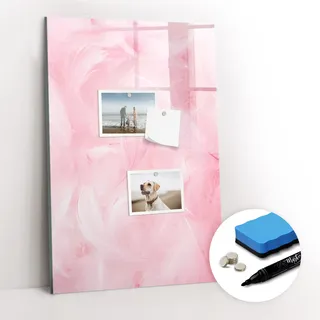 Magnetische Notiztafel - Schwarzer Marker + Schwamm + Magnete - 40 x 60 cm - Feine Feder