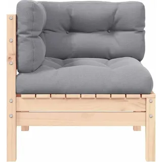 VidaXL 806627, Holz, Stoff, Polyester, Erwachsene & Kinder, 635 mm, 635 mm, 625 mm, 5 cm - Grau