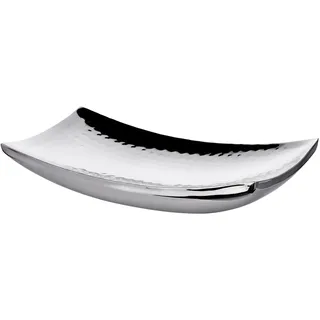 Edzard Schale Dallas, rechteckig, 30 x 18 cm, gehämmert hochglanzpoliert - Dekoschale, Obstschale