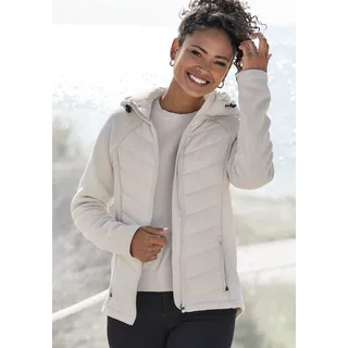 Steppjacke VIVANCE, Damen, Gr. 36, beige, Fleece, Obermaterial: 100% Polyester. Futter: 100% Polyester. Füllung: 100% Polyester, Jacken Steppjacke, mit Strickfleece-Ärmeln, Topseller