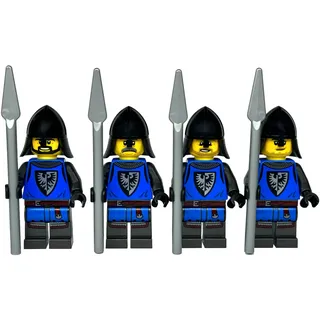 LEGO Ritter Minifiguren 4 Falkenritter Figuren Black Falcon Knights (Ritter 3) - Sammlerset für Ritterburg Mittelalter - ideale Ergänzung Bausets 10305 31120 21325