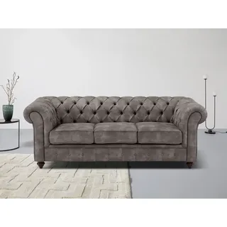 Home Affaire »Chesterfield 3-Sitzer B/T/H: 198/89/74 cm« mit hochwertiger Knopfheftung, auch in Leder