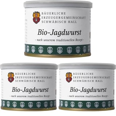 Bäuerliche Erzeugergemeinschaft Schwäbisch Hall Bio Jagdwurst 200g (Packung mit 3)