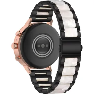 18mm Harz Edelstahl Armbänder für Fossil Women's Charter HR Armband, mit Metall Schnalle Buntes Mode Damen Herren Ersatzarmband Kompatibel mit Fossil Women's Charter HR Uhrenarmband