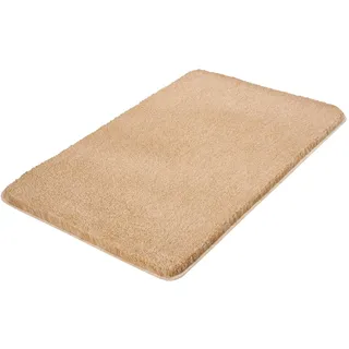 Kleine Wolke Badteppich Relax Champagner 70 x 120 cm | OEKO-TEX zertifiziert, rutschhemmende Unterseite, für Fußbodenheizung, maschinenwaschbar, 100% Polyacryl