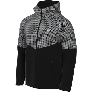 Nike Laufjacke Sphere Miler Wasserabweisende Therma-Fit Laufjacke Für Herren, Black/Black/Reflective Silv, FZ1111-010, S